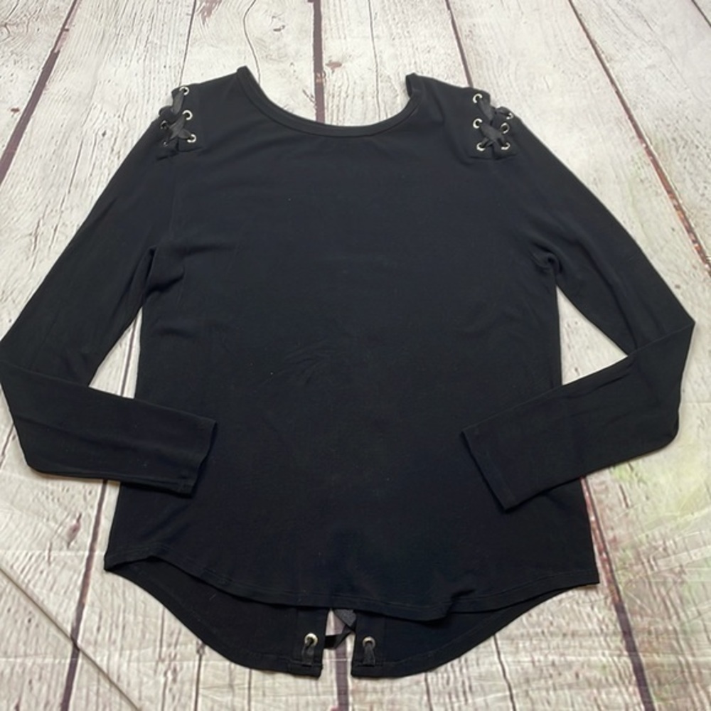 UEC Generation Love black sweater laced-up detail medium